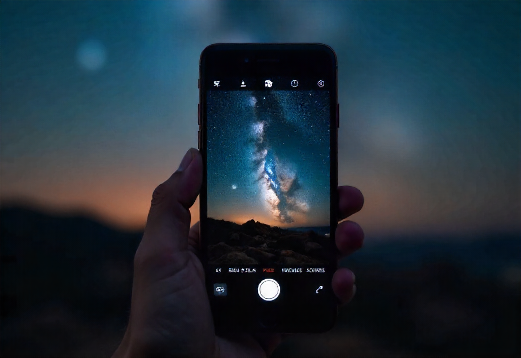 Application photo en mode manuel utilisée pour l’astrophotographie sur smartphone