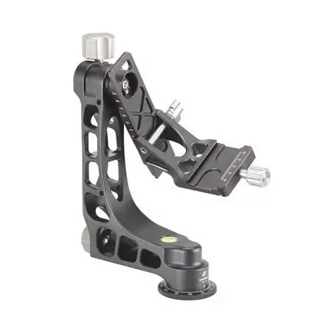 Tête pendulaire Leofoto PG-1 en carbone pour stabiliser les téléobjectifs lourds en photographie de nature.