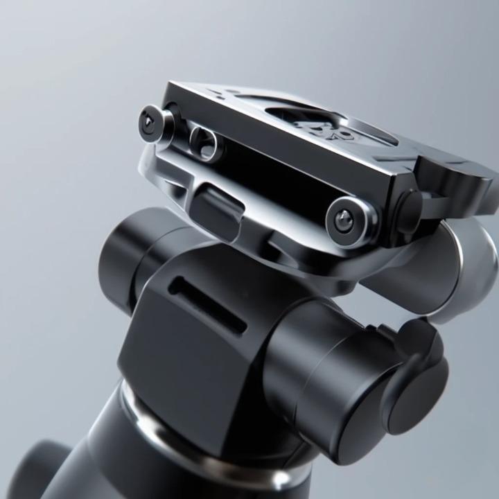 Rotule de trépied photo montrant le système de fixation entre l’appareil et le trépied