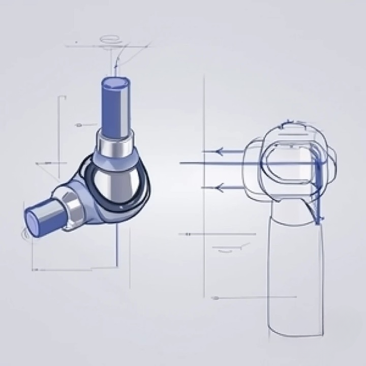 Schema technique montrant les differences daxes entre rotule ball et rotule panoramique cleanup