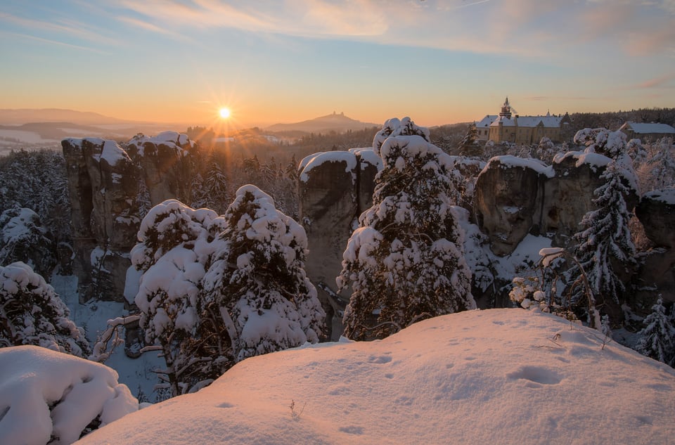 Comment réussir ses photos de paysage en hiver 14 soleil horizon neige relief