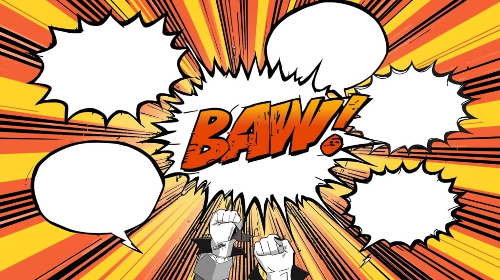 Création d’un look BD dans Photoshop avec bulle et contour noir.