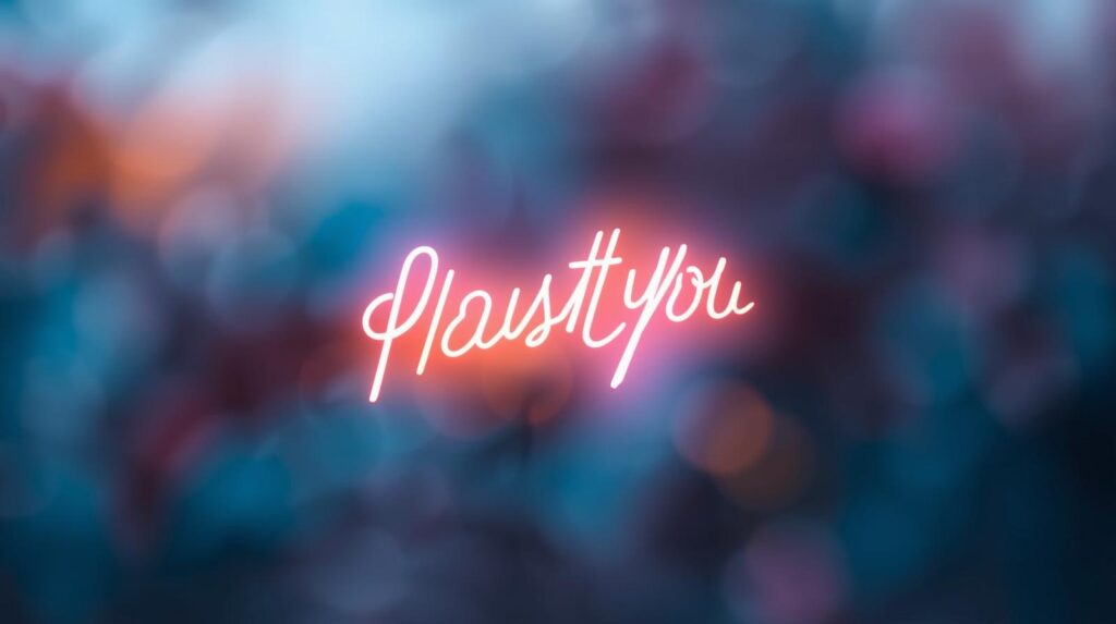 Image stylee facon Instagram avec effet glow autour du texte