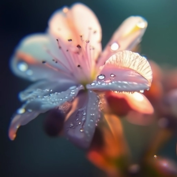 Lumière naturelle douce mettant en valeur une fleur en macro photographie