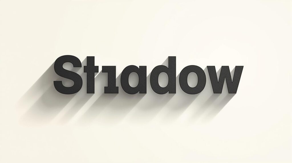 Texte avec ombre portee realiste dans Photoshop pour un effet 3D leger