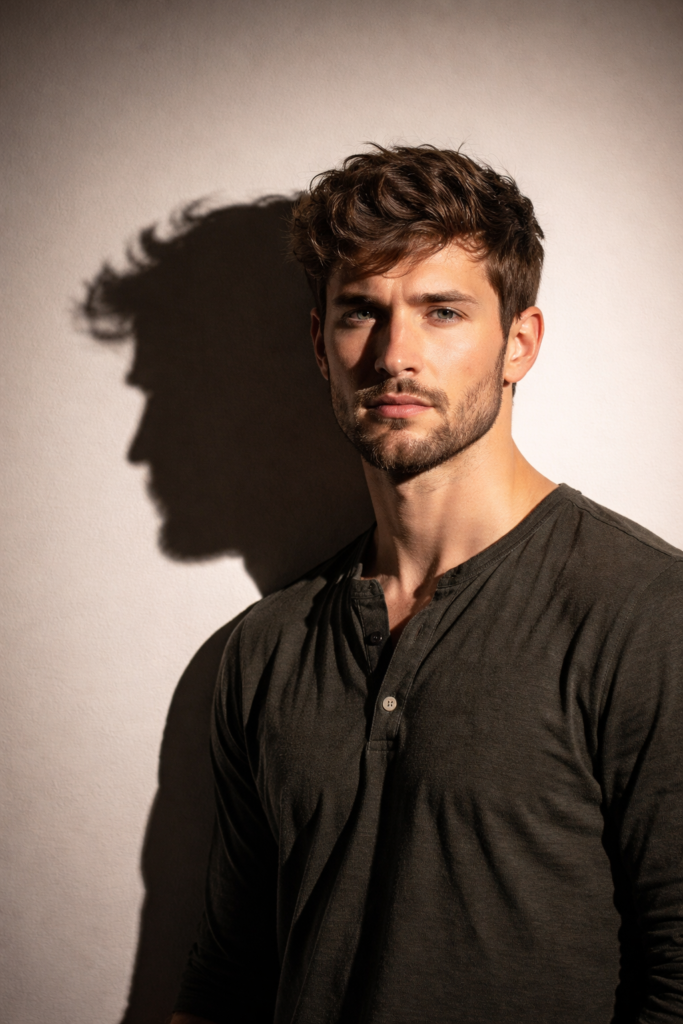 Flashs et Éclairage Photo pour Débutants – Comprendre, Choisir et Maîtriser la Lumière 6 Exemple d'ombre dure causée par un éclairage photo trop frontal, une erreur courante en photographie au flash.